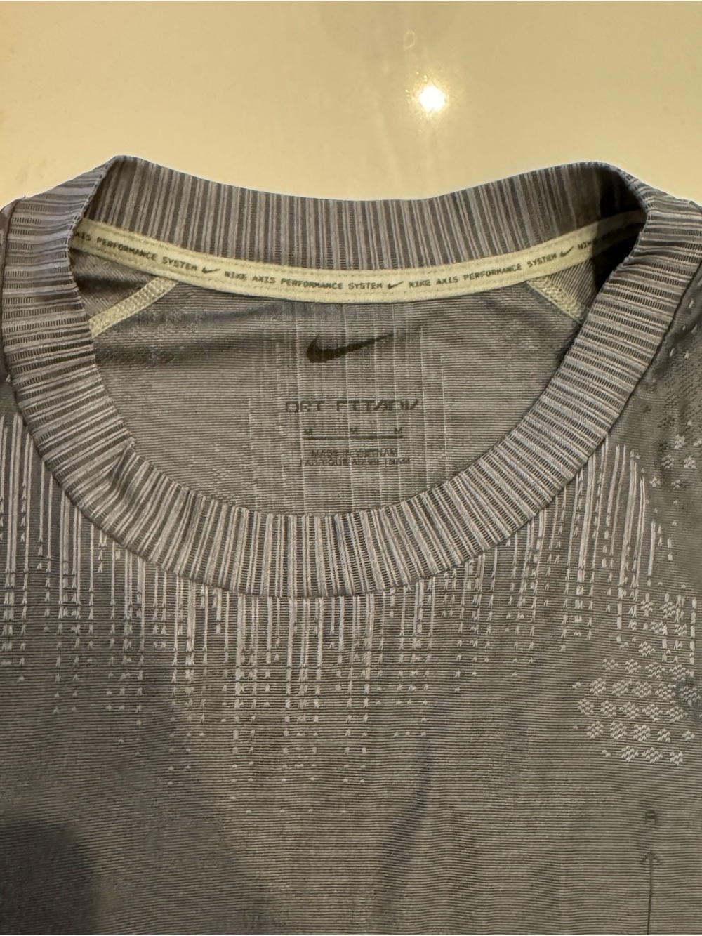 Mens Nike Axis Performance Dri-Fit Grey Short Sleeve shirt